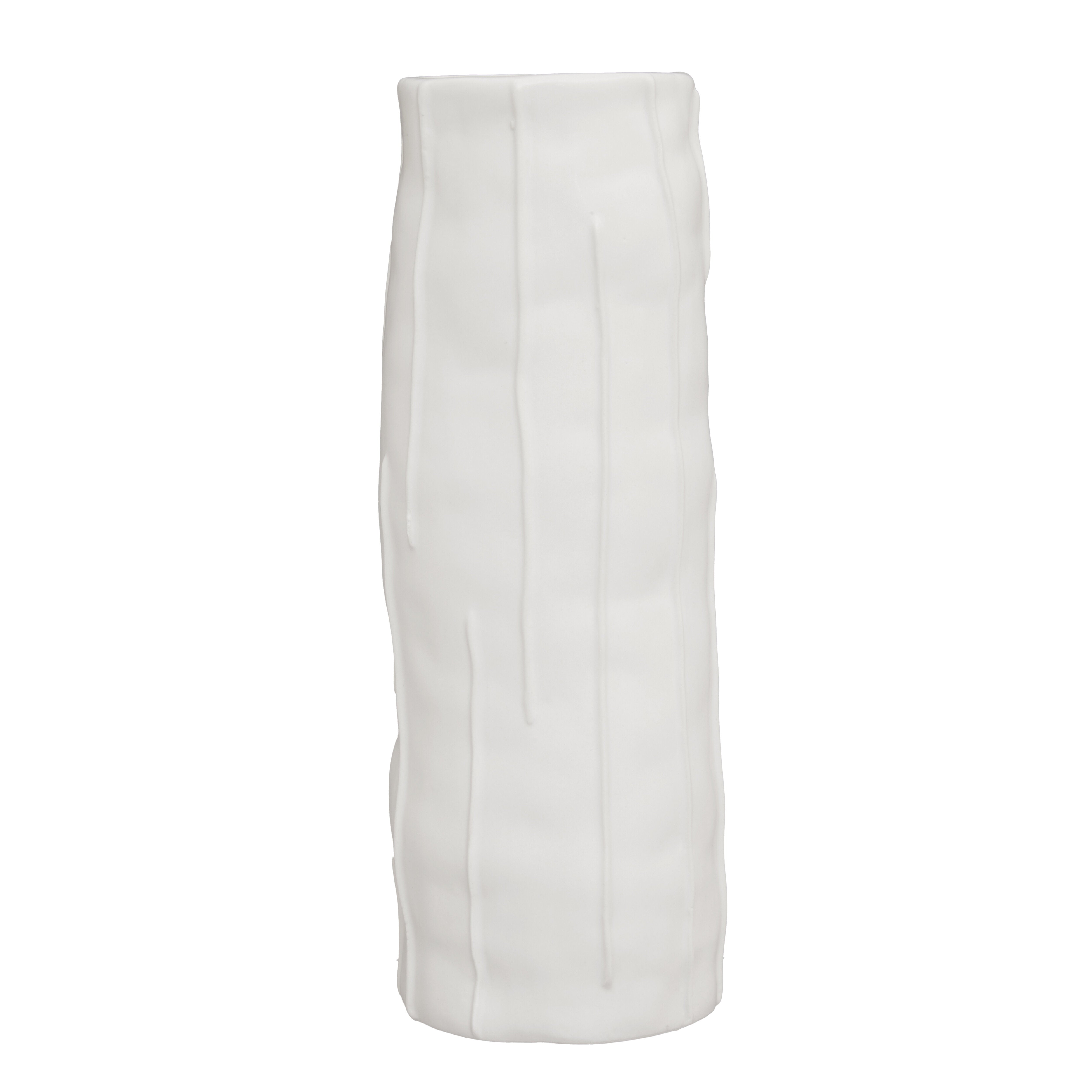 Allori Textured White Ceramic Vase Large